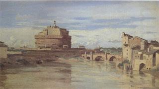 The Castel Sant'Angelo and the Tiber (mk05), Jean Baptiste Camille  Corot